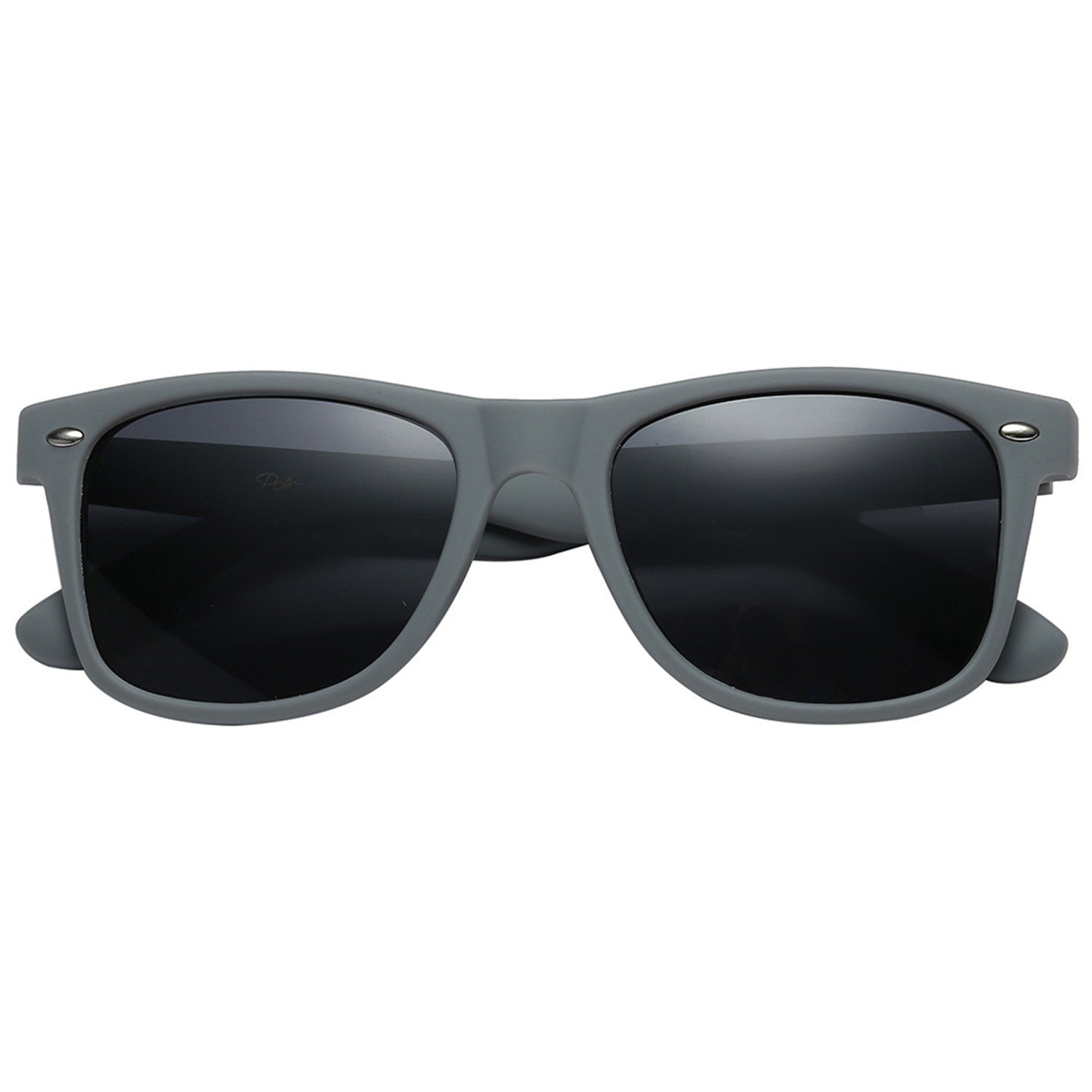 Polarspex Polarized 80's Retro Style Unisex Sunglasses with Wolf Grey Frames and Smoke Lenses