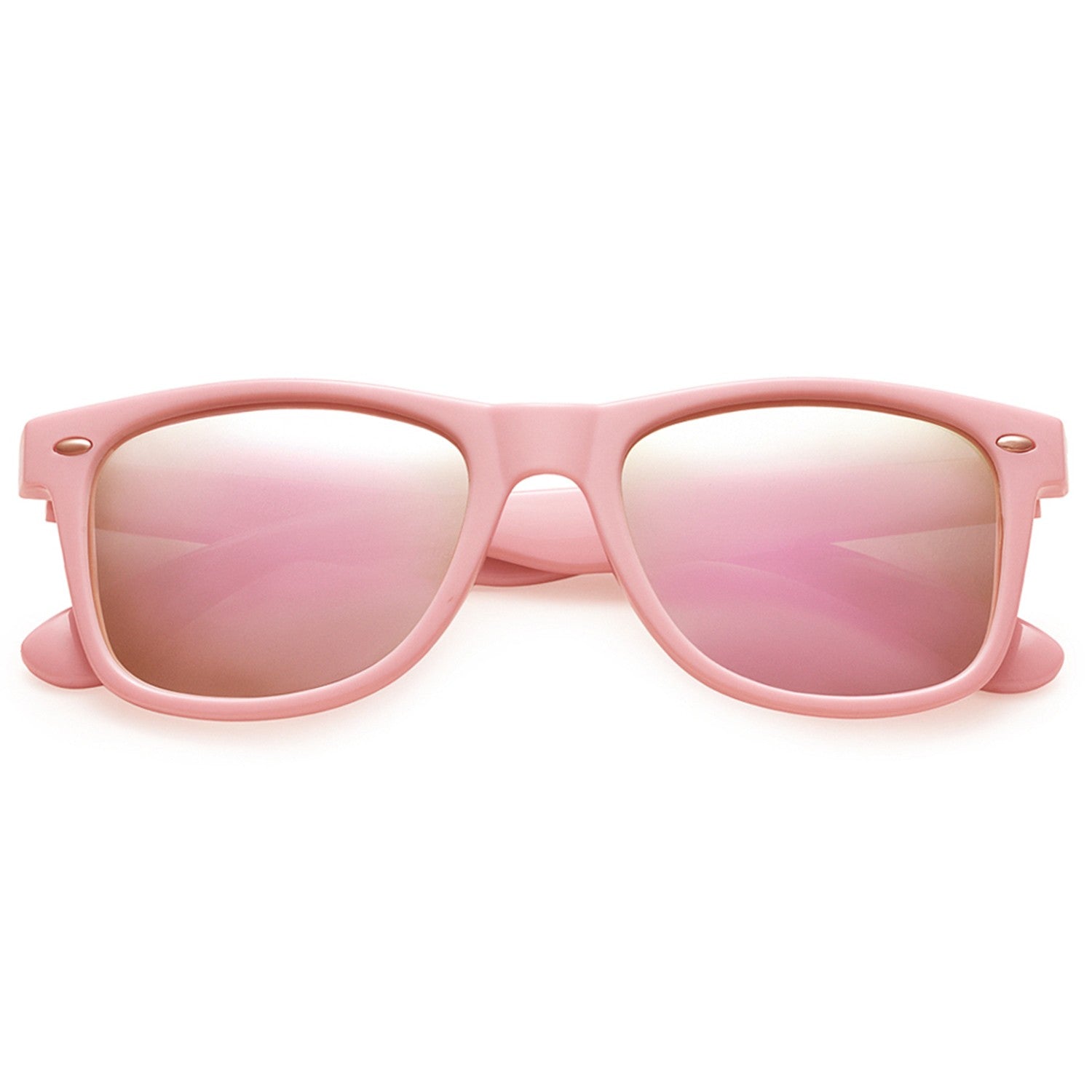 Polarspex Polarized 80's Retro Style Unisex Sunglasses with Princess Pink Frames and Pink Quartz Lenses