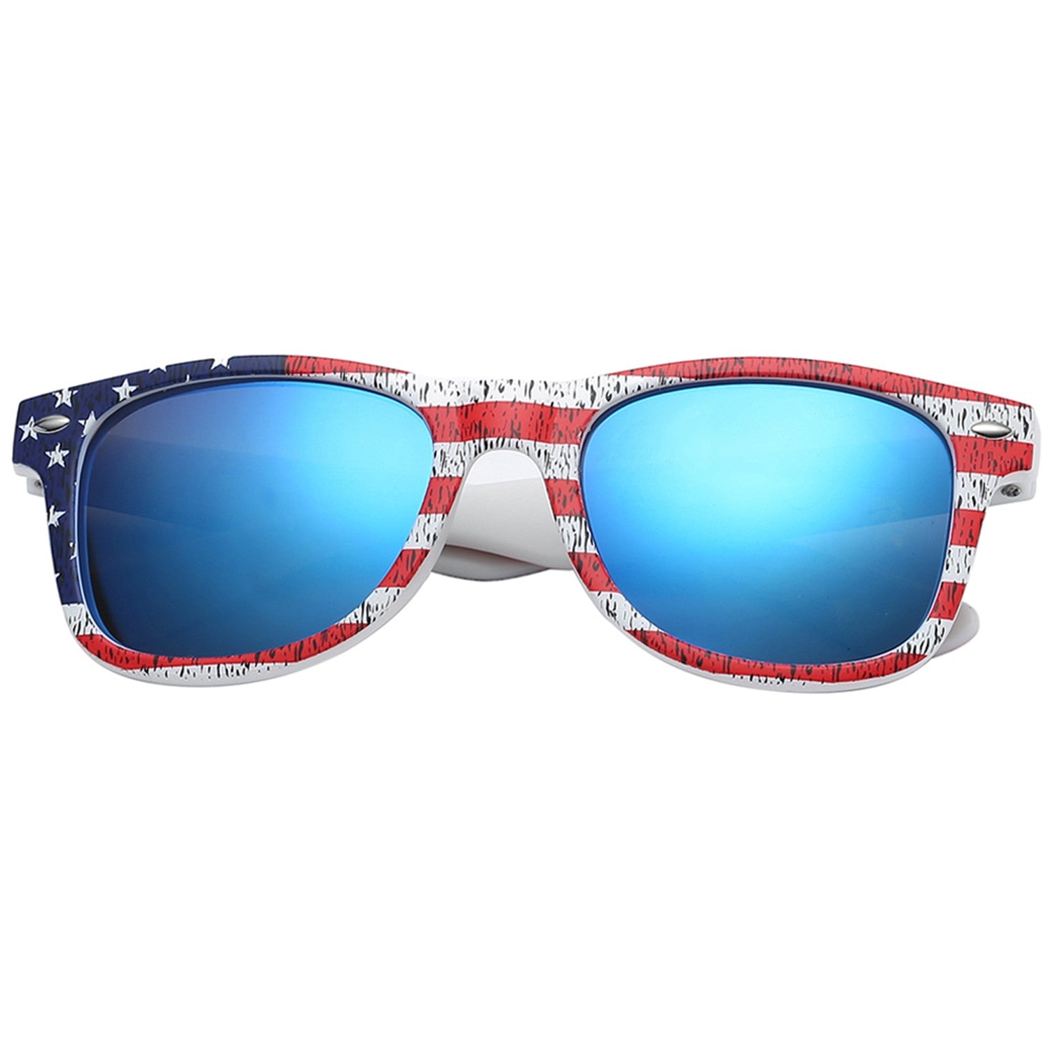 Polarspex Polarized 80's Retro Style Kids Sunglasses with American Flag Frames and Polarized Ice Blue Lenses for Boys and Girls