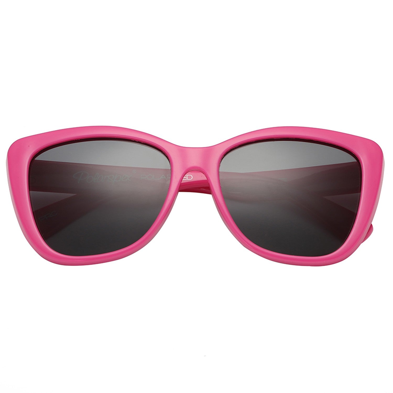 Polarspex Polarized Elastic Cateyes Style (BPA Free) Kids Sunglasses with Princess Pink Frames and Polarized Smoke Lenses for Girls (Ages 3 - 10)